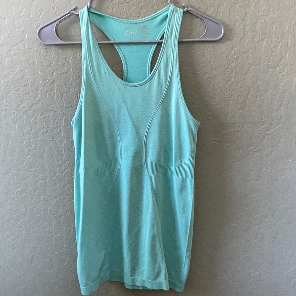 Zyia copper charged racer back tank top
